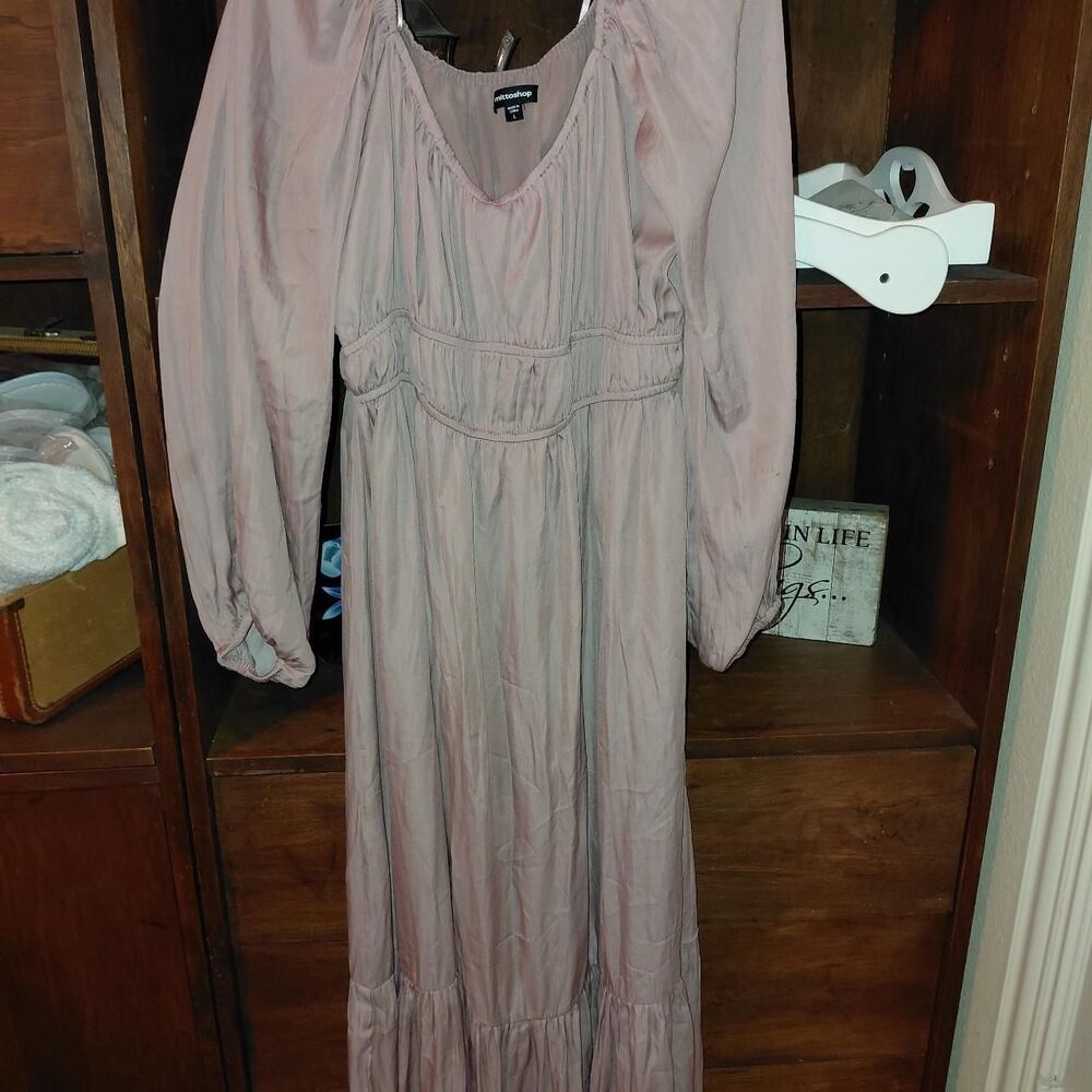 Mottshop Women's Tan Dress Sz Lg, Maternity Possible